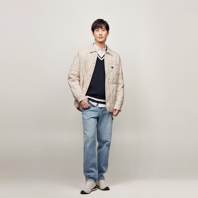 타미 힐피거 퀼티드 90 다운 버튼 루즈핏 자켓 유니섹스 DM0DM20001 3