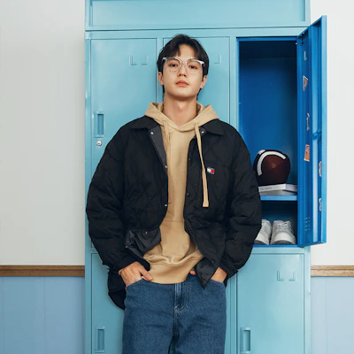 타미 힐피거 퀼티드 90 다운 버튼 루즈핏 자켓 유니섹스 DM0DM20001 6