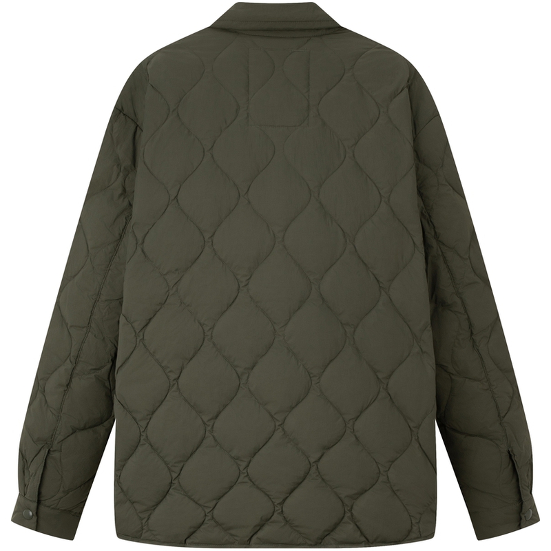 Lookbook 타미 힐피거 퀼티드 90 다운 버튼 루즈핏 자켓 유니섹스 DM0DM20001