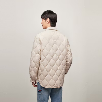 타미 힐피거 퀼티드 90 다운 버튼 루즈핏 자켓 유니섹스 DM0DM20001 2