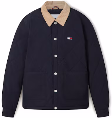 Tommy Hilfiger Quilted Corduroy Collar Padded Jacket Mens Casual Warm Coat DM0DM17485 Buy Tommy Hilfiger Quilted Corduroy Collar Padded Jacket Mens Casual Warm Coat DM0DM17485