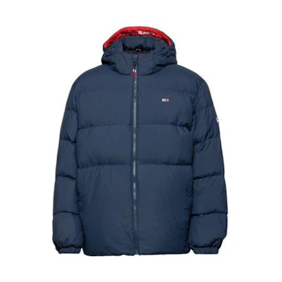 Tommy Hilfiger Quilted Down Jacket with Solid Logo Patch DM0DM12171-C87