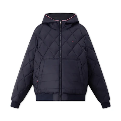 Tommy Hilfiger Quilted Slim Fit Hooded Jacket MW0MW32766