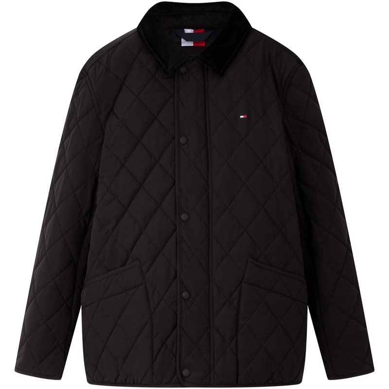 Shop Tommy Hilfiger 男款輕量絎縫按扣拉鍊領夾克 MW0MW37282