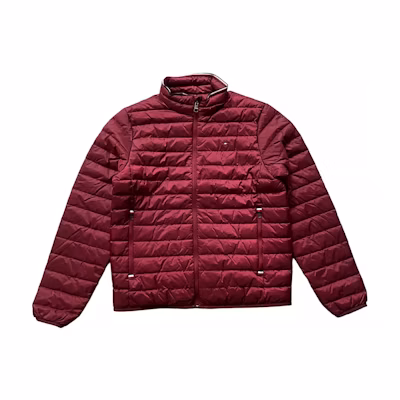 Tommy Hilfiger Recycled Packable Red Jacket Men’s Long Sleeve Zip-Up M78J6192XJS