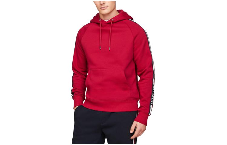 Tommy Hilfiger Red Casual Hoodie Pullover Long Sleeve Sweatshirt MW33659-XJV