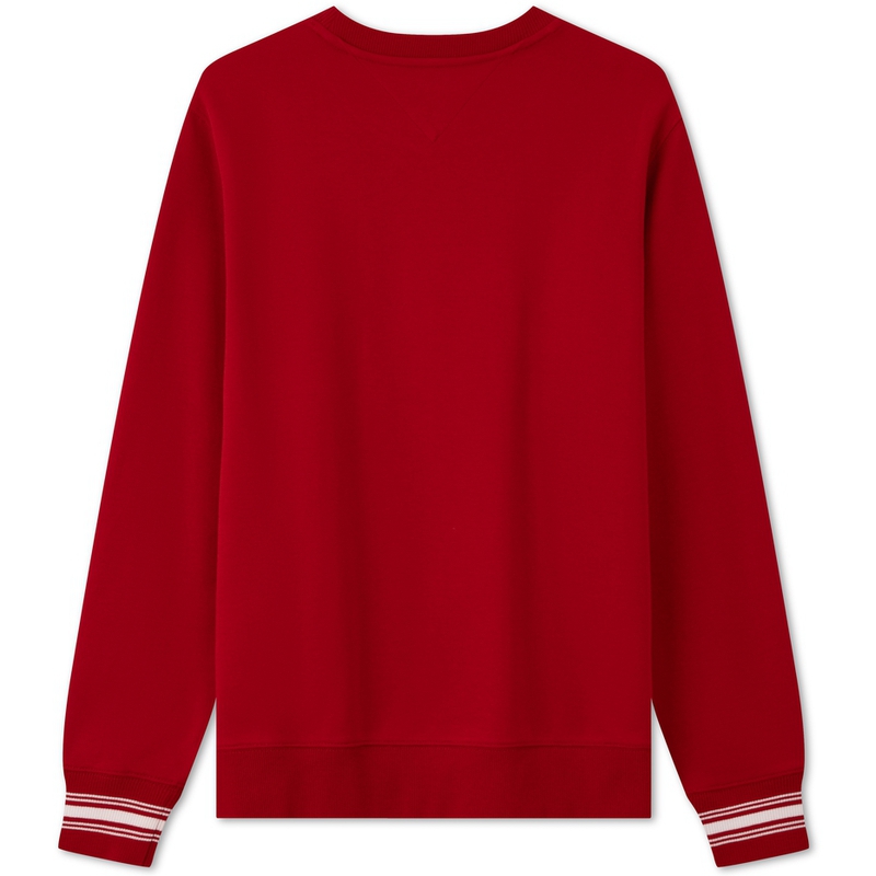 Lookbook 汤米·希尔费格 红色刺绣双面针织圆领卫衣 MW0MW34192