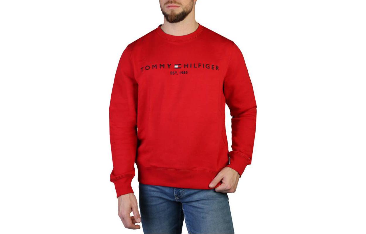 Tommy Hilfiger Red Letter Print Crewneck Long-Sleeve Sweatshirt MW0MW11596-XNL