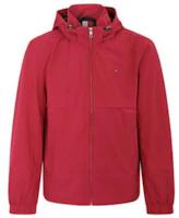 Tommy Hilfiger Red Lightweight Hooded Jacket with Small Embroidered Logo MW0MW21221-XM1 Tommy Hilfiger Red Lightweight Hooded Jacket with Small Embroidered Logo MW0MW21221-XM1