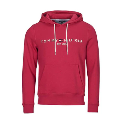 Tommy Hilfiger Red Logo Hoodie Long-Sleeve Pullover MW0MW11599-XJV