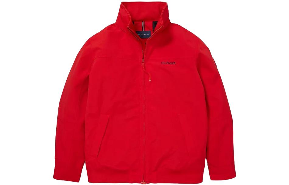 Tommy Hilfiger Regatta Windbreaker Jacket Men’s Red Full-Zip Long Sleeve M78J9181-XLG