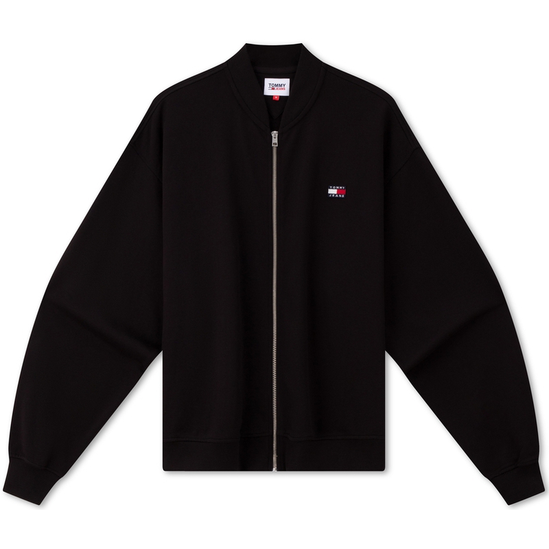 Tommy Hilfiger Retro Baseball Collar Zip-Up Sweatshirt Black DM0DM17789