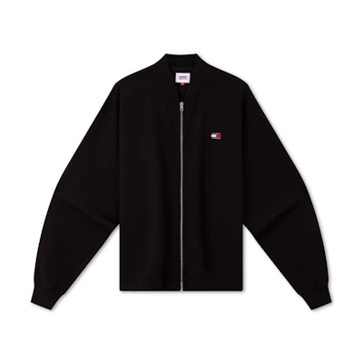 Tommy Hilfiger Retro Baseball Collar Zip-Up Sweatshirt Black DM0DM17789