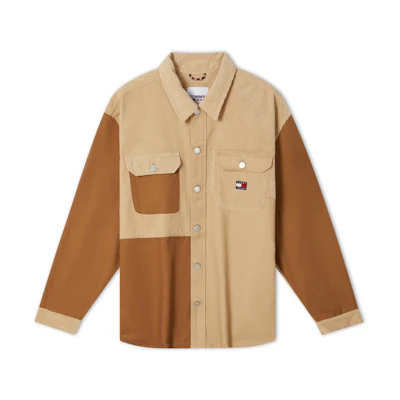 Tommy Hilfiger Retro Colorblock Corduroy Print Oversized Jacket Unisex DM0DM17677
