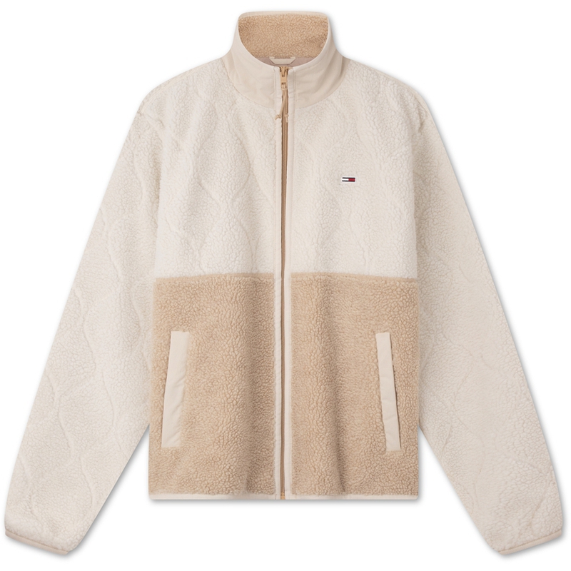 Tommy Hilfiger Retro Colorblock Sherpa Jacket Men’s Loose Fit DM0DM19644