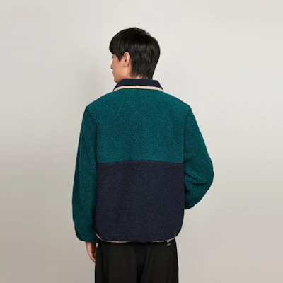 汤米·希尔费格复古拼色羊羔绒夹克男款宽松版 DM0DM19644 4