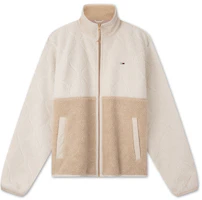 Order Tommy Hilfiger Retro Colorblock Sherpa Jacket Men’s Loose Fit DM0DM19644