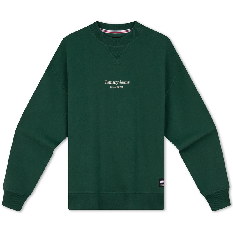 Tommy Hilfiger Retro Embroidered Cotton Crewneck Sweatshirt DM0DM18411