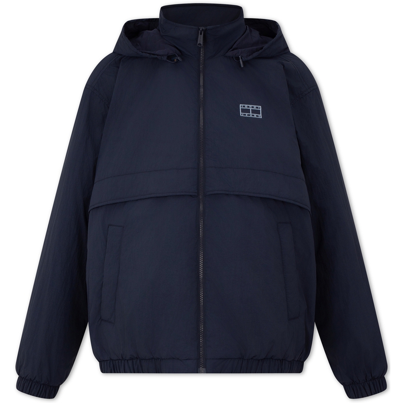 Tommy Hilfiger Retro Embroidered Hooded Jacket - Navy Blue DM0DM18349