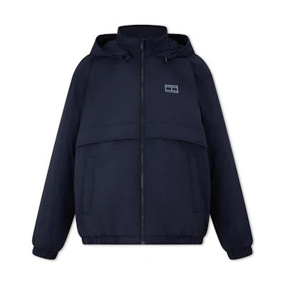 Tommy Hilfiger Retro Embroidered Hooded Jacket - Navy Blue DM0DM18349