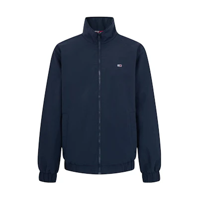 Tommy Hilfiger Retro Embroidered Logo Stand Collar Jacket Men Navy Blue DM0DM15916-C87