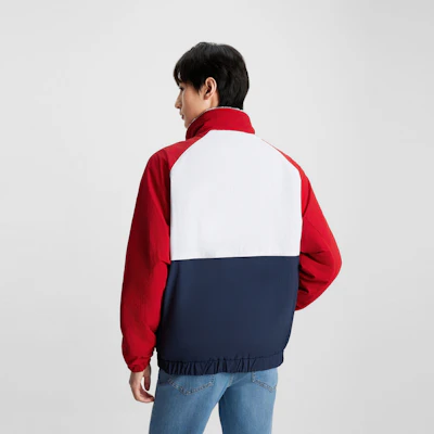 汤米·希尔费格拼色可翻转羊羔绒夹克男女同款时尚外套 DM0DM17232 7