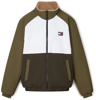 汤米·希尔费格拼色可翻转羊羔绒夹克男女同款时尚外套 DM0DM17232 Shop 汤米·希尔费格拼色可翻转羊羔绒夹克男女同款时尚外套 DM0DM17232