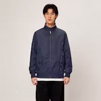 Shop Tommy Hilfiger Reversible Lightweight Logo Embroidered Jacket Navy Blue 78J3274-600