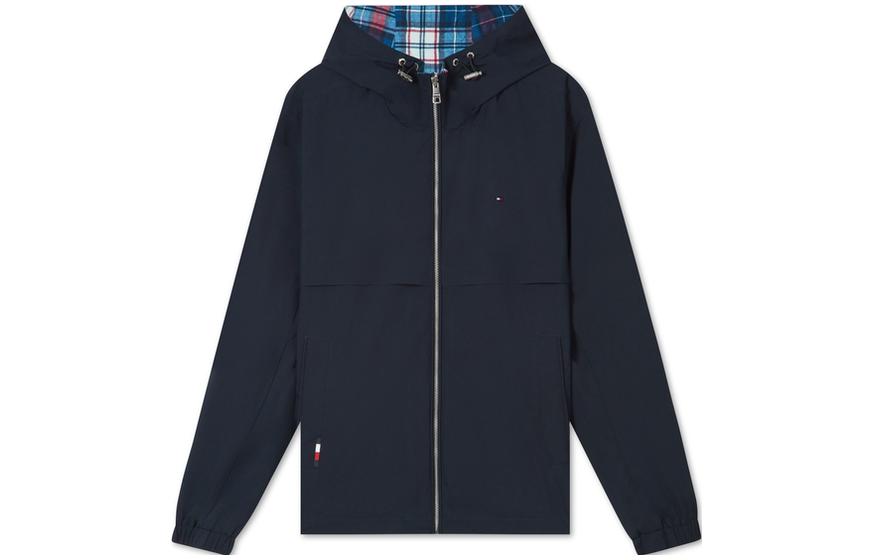 Tommy Hilfiger Reversible Plaid Hooded Jacket Navy/Blue Red White Check MW0MW32805