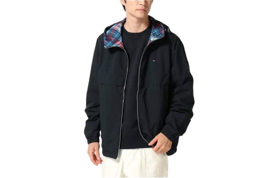 Tommy Hilfiger Reversible Slim Fit Solid Hoodie Jacket Men’s Blue MW32805-DW5