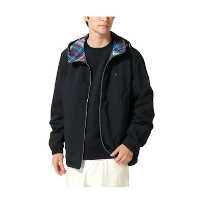 Tommy Hilfiger Reversible Slim Fit Solid Hoodie Jacket Men’s Blue MW32805-DW5