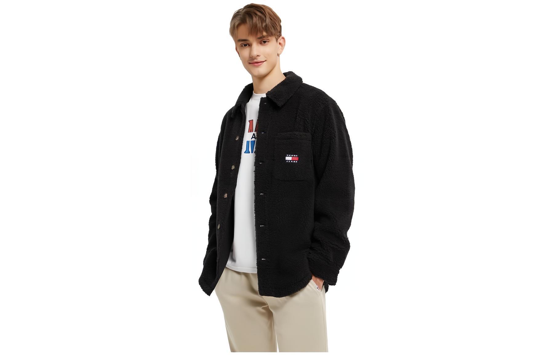 Tommy Hilfiger Sherpa Jacket with Flag Embroidery Unisex DM0DM15133