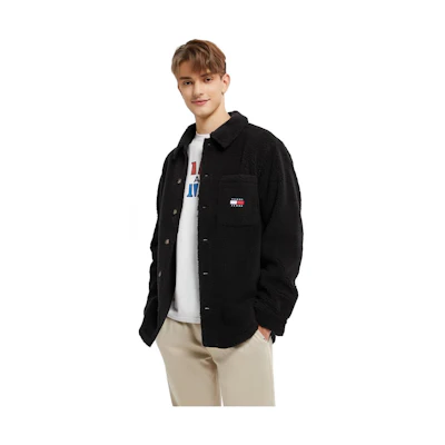 Tommy Hilfiger Sherpa Jacket with Flag Embroidery Unisex DM0DM15133
