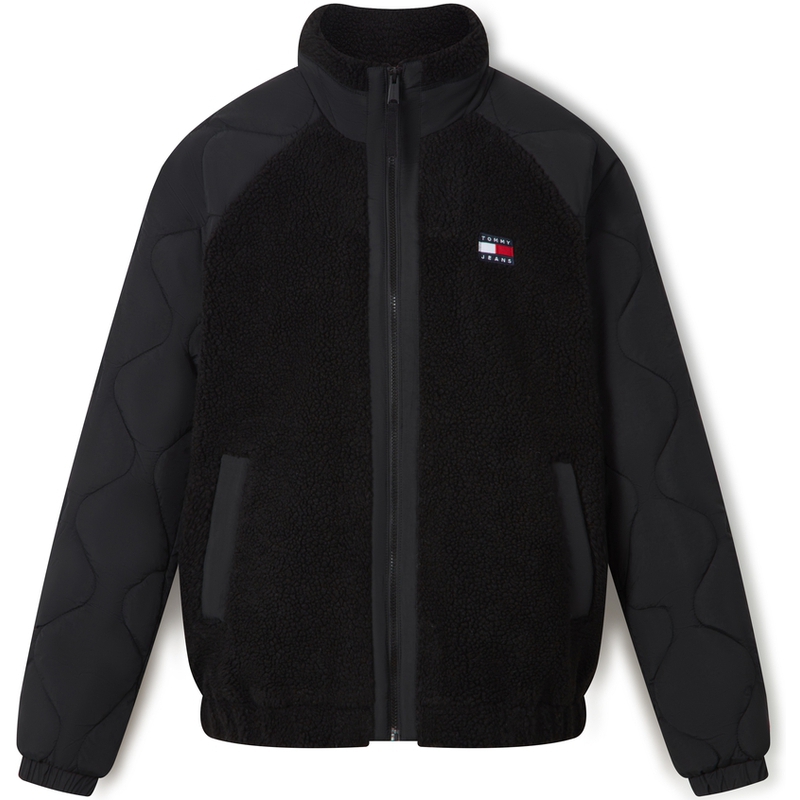 Tommy Hilfiger Sherpa Lined Loose Fit Embroidered Puffer Jacket DM0DM17236