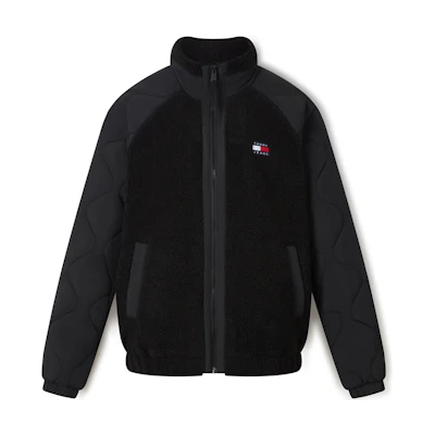 Tommy Hilfiger Sherpa Lined Loose Fit Embroidered Puffer Jacket DM0DM17236