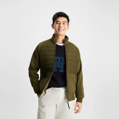 타미 힐피거 심플 컬러블록 지퍼 플리스 스웨트셔츠 MW0MW34168 2