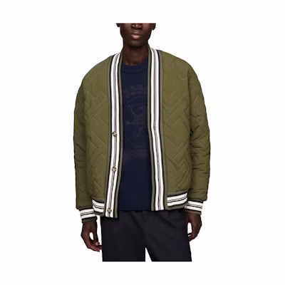 Tommy Hilfiger Single-Breasted Stripe Trim Jacket Pushcart Green MW0MW32270-MS2