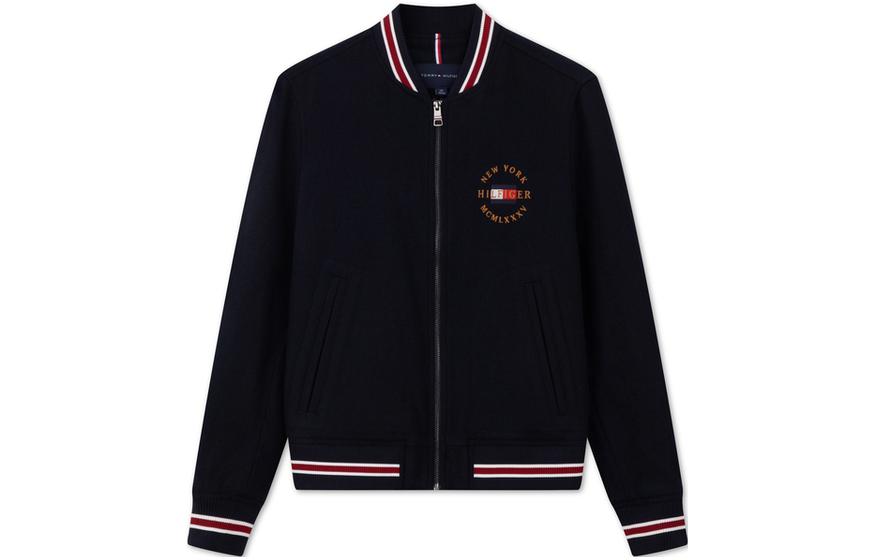 Tommy Hilfiger Slim Fit Embroidered Baseball Jacket Navy Blue 78J7137-FAP