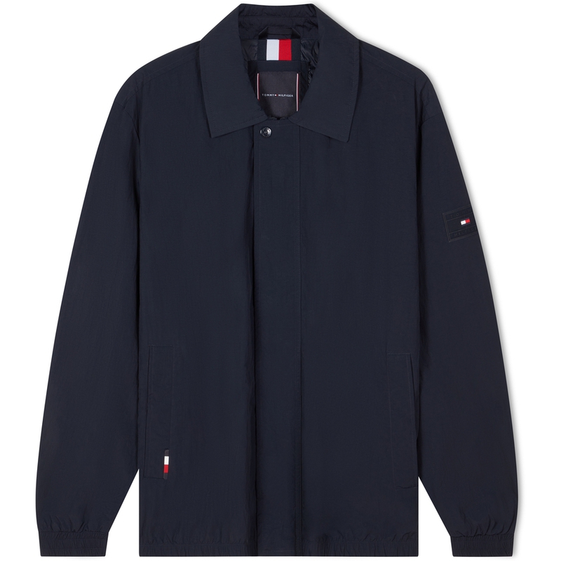 Tommy Hilfiger Slim Fit Logo Patch Zip Jacket Navy Blue MW0MW31649DW5