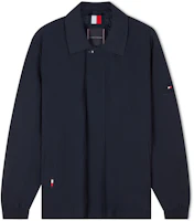 Tommy Hilfiger Slim Fit Logo Patch Zip Jacket Navy Blue MW0MW31649DW5 Tommy Hilfiger Slim Fit Logo Patch Zip Jacket Navy Blue MW0MW31649DW5