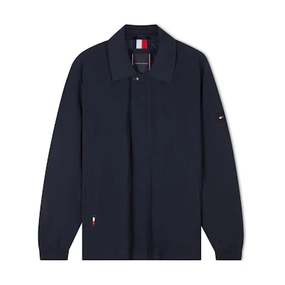 Tommy Hilfiger Slim Fit Logo Patch Zip Jacket Navy Blue MW0MW31649DW5