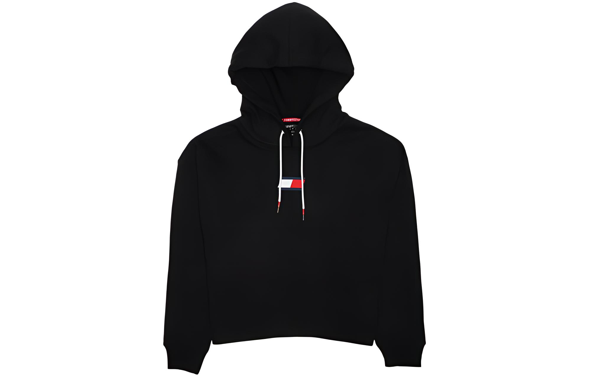 Tommy Hilfiger Solid Black Pullover Hoodie TP2T0123-BLK