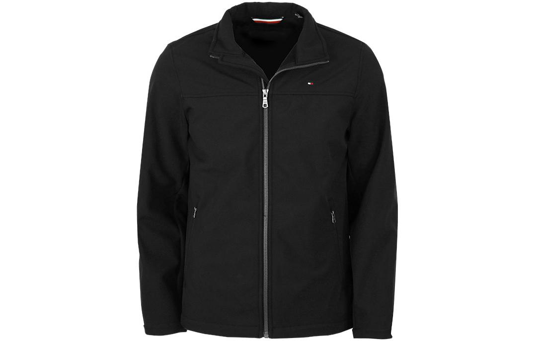 Order Tommy Hilfiger Jaket Hitam Polos Zip-Up dengan Kerah Berdiri 155AP287-XH