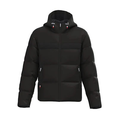 Tommy Hilfiger Solid Black Zip Pocket Hooded Jacket MW0MW27679-BDS