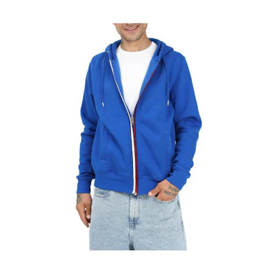 Tommy Hilfiger Solid Blue Oversized Casual Hoodie Jacket MW0MW31507C66