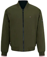 Tommy Hilfiger Solid Color Baseball Collar Zip Jacket 78J7131 Tommy Hilfiger Solid Color Baseball Collar Zip Jacket 78J7131