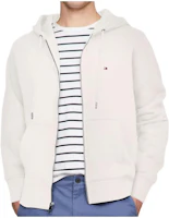 Tommy Hilfiger Solid Color Casual Hoodie Cardigan Jacket Off-White 78J9368-AWD Tommy Hilfiger Solid Color Casual Hoodie Cardigan Jacket Off-White 78J9368-AWD