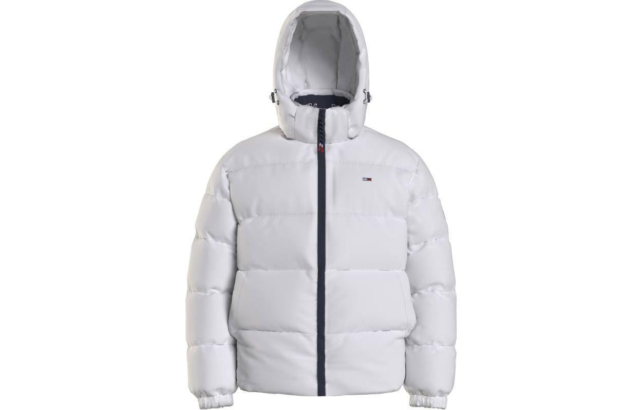 Tommy Hilfiger Solid Color Hoodie Jacket Unisex White DM0DM15447-YBR