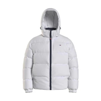 Tommy Hilfiger Solid Color Hoodie Jacket Unisex White DM0DM15447-YBR