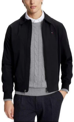 Tommy Hilfiger Jaket Hitam Longgar Warna Solid Musim Semi Gugur. 78J9469-001 Shop Tommy Hilfiger Jaket Hitam Longgar Warna Solid Musim Semi Gugur. 78J9469-001